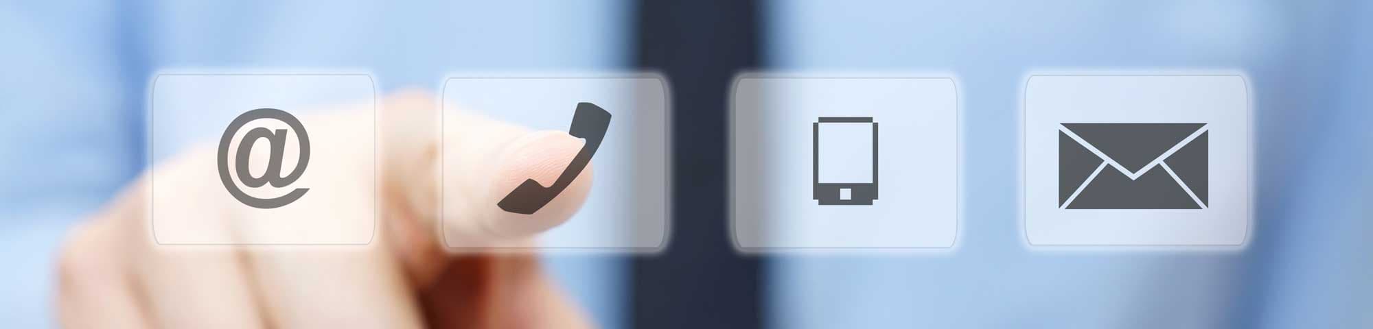 Symbolen voor contact